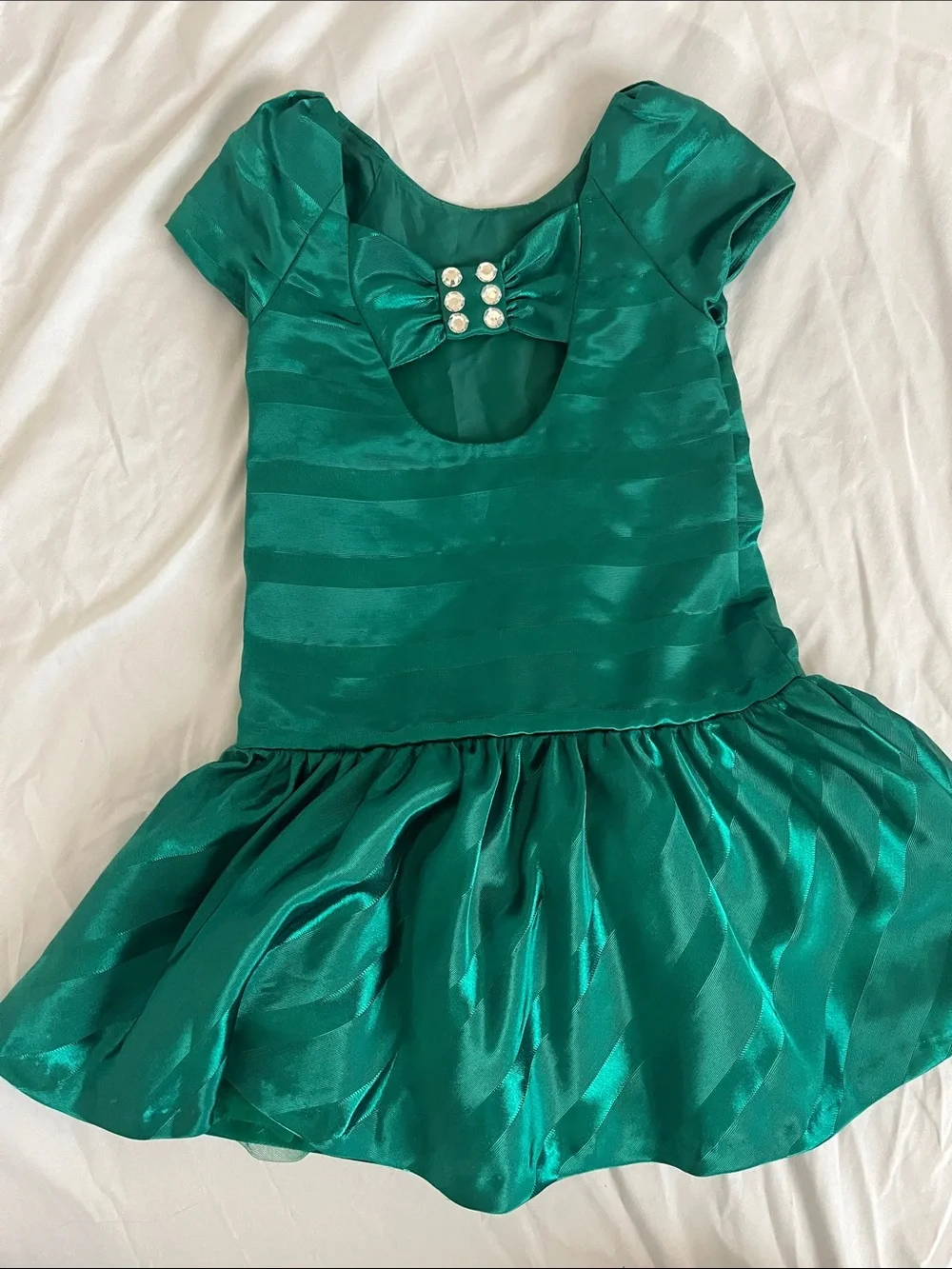 Gymboree Shiny Emerald Green Girls' Party Dress size 5